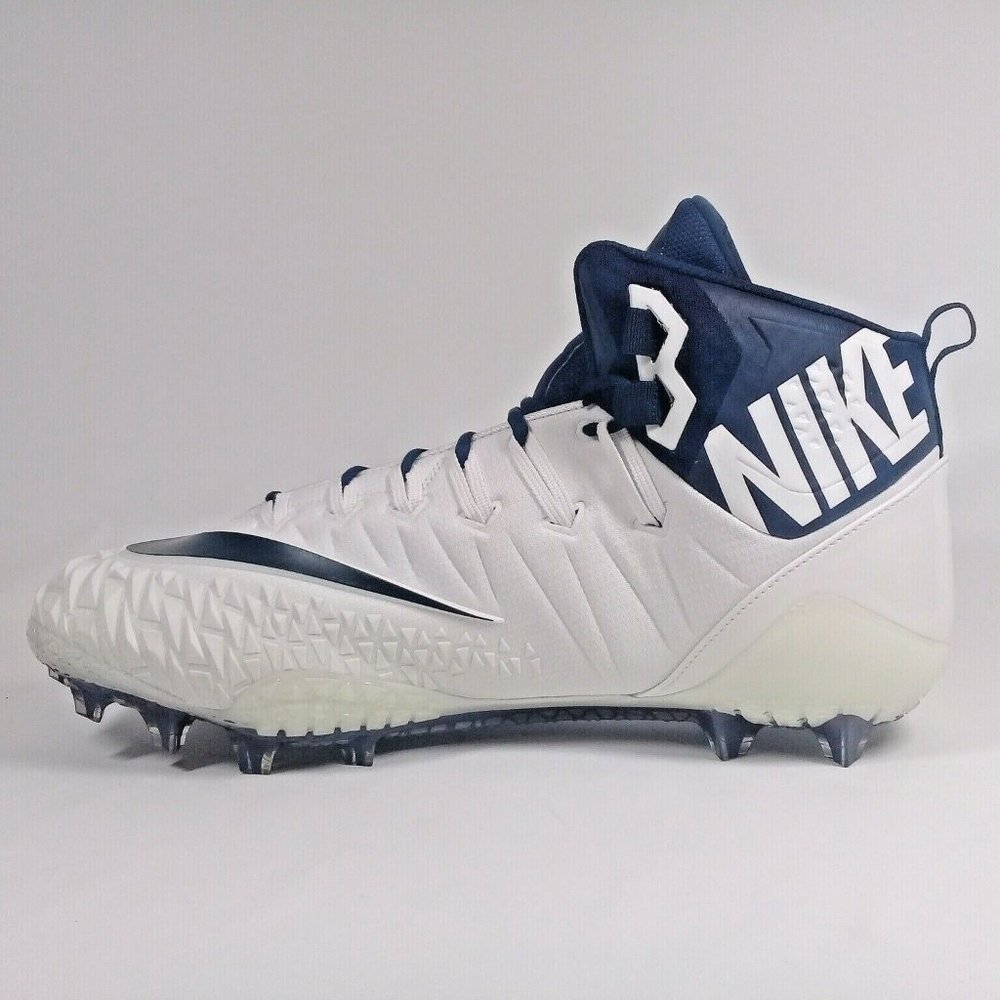 Nike Force Savage Pro TD Men's Size 18 Promo White/Blue Football Cleats
